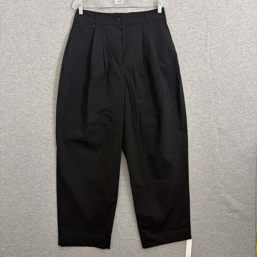 Reformation x LAURA HARRIER 4 Black Danielle High Rise Pleated Wide Leg Pants